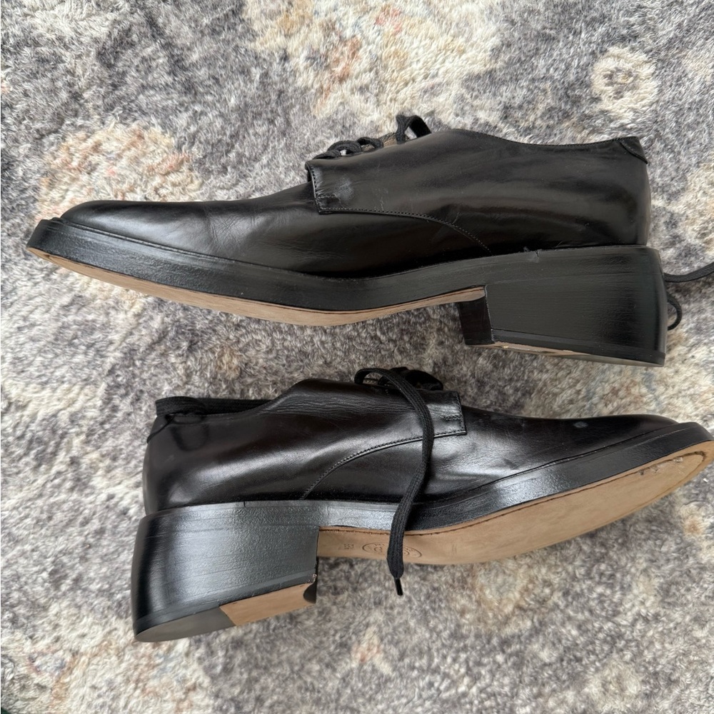 Brand New Ann Demeulemeester Black Leather Shoes - Made in Italy - 8.5 - Picture 2 of 4